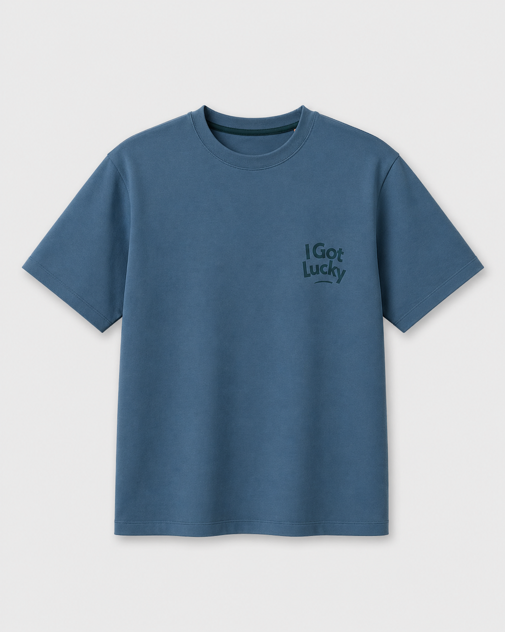 I GOT LUCKY OVERSIZED BABY BLUE T-SHIRT 1401