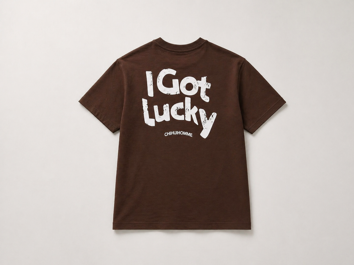 I GOT LUCKY OVERSIZED COFFEE  T-SHIRT 1401
