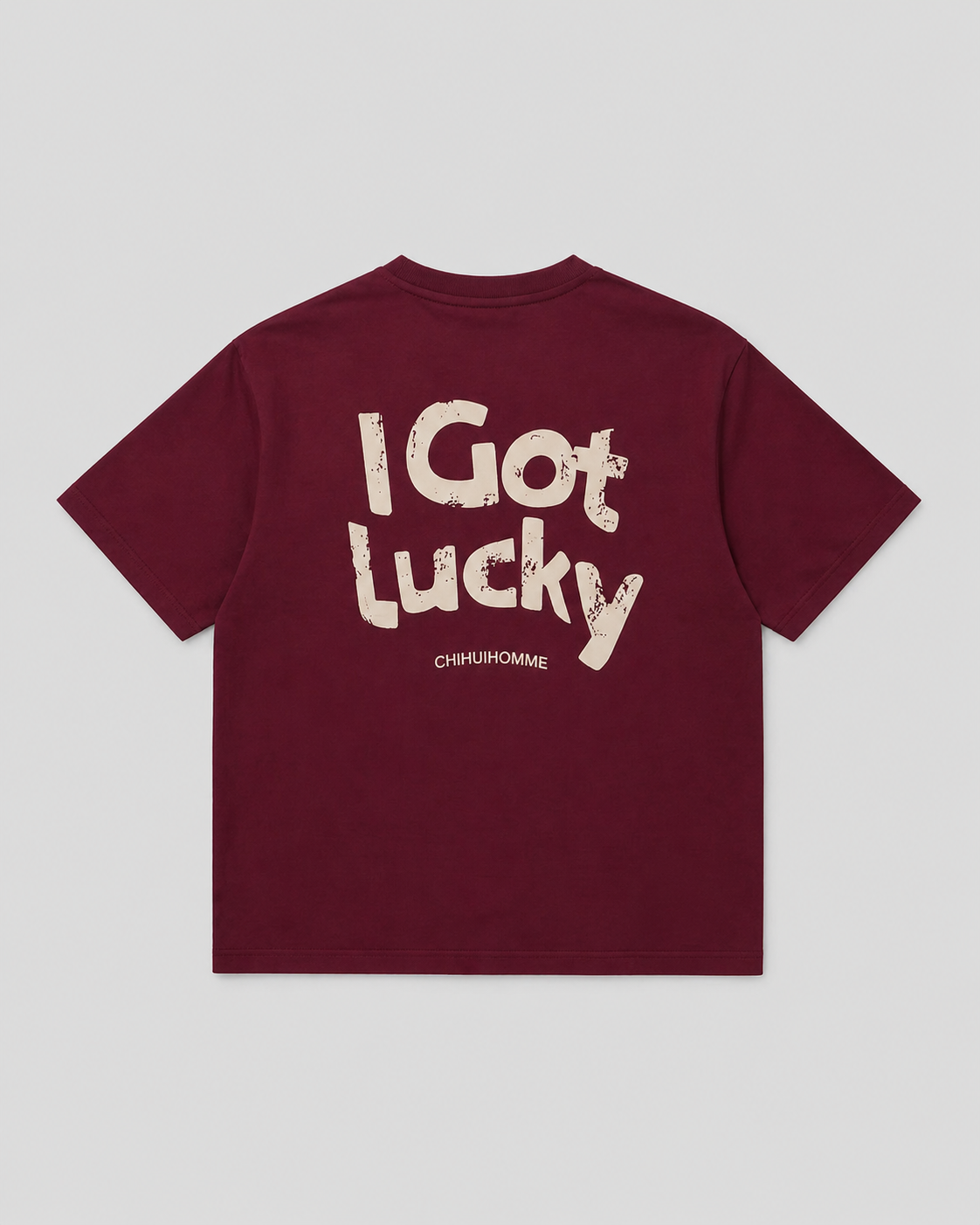 I GOT LUCKY OVERSIZED RED T-SHIRT 1401