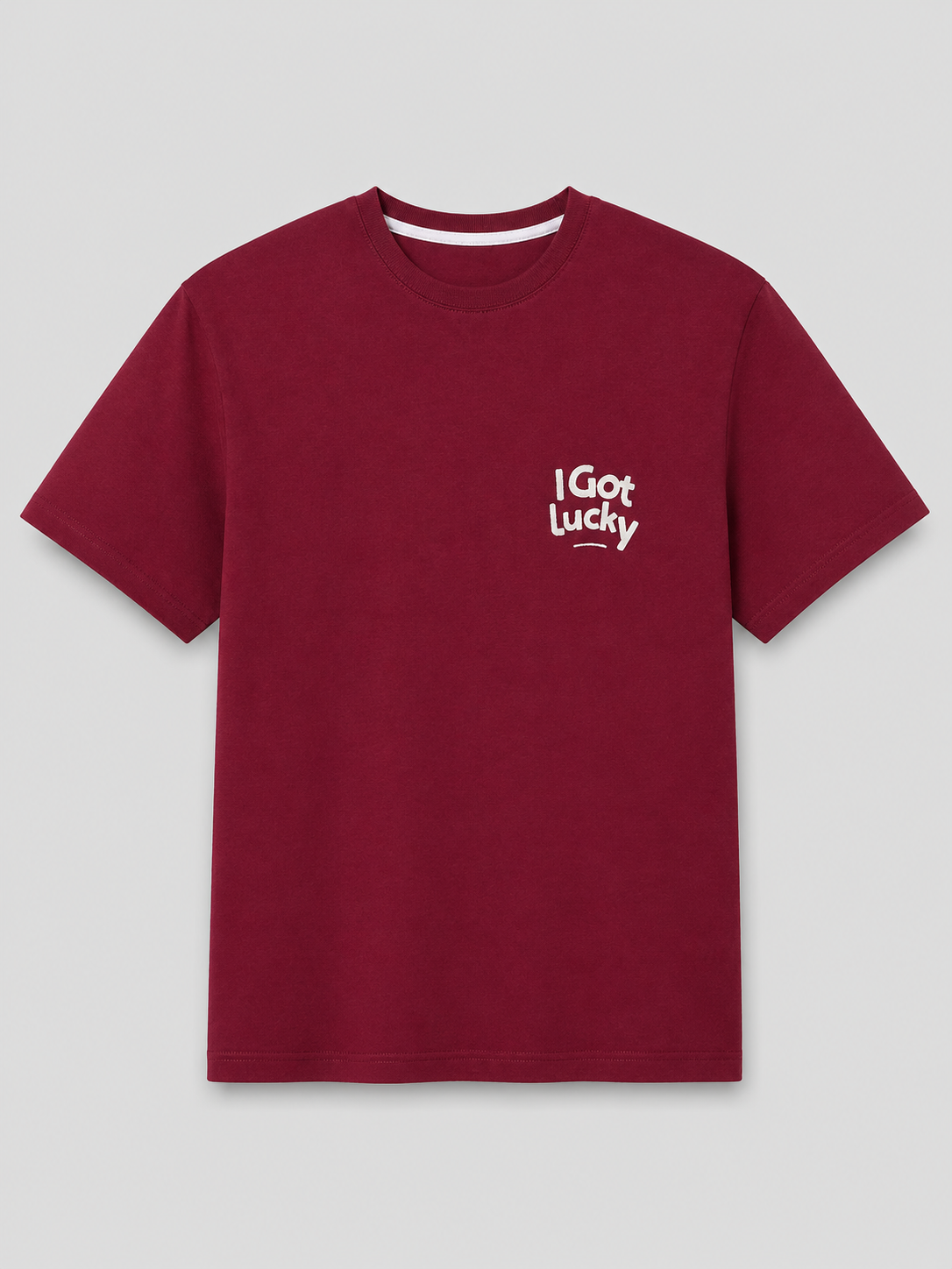 I GOT LUCKY OVERSIZED RED T-SHIRT 1401