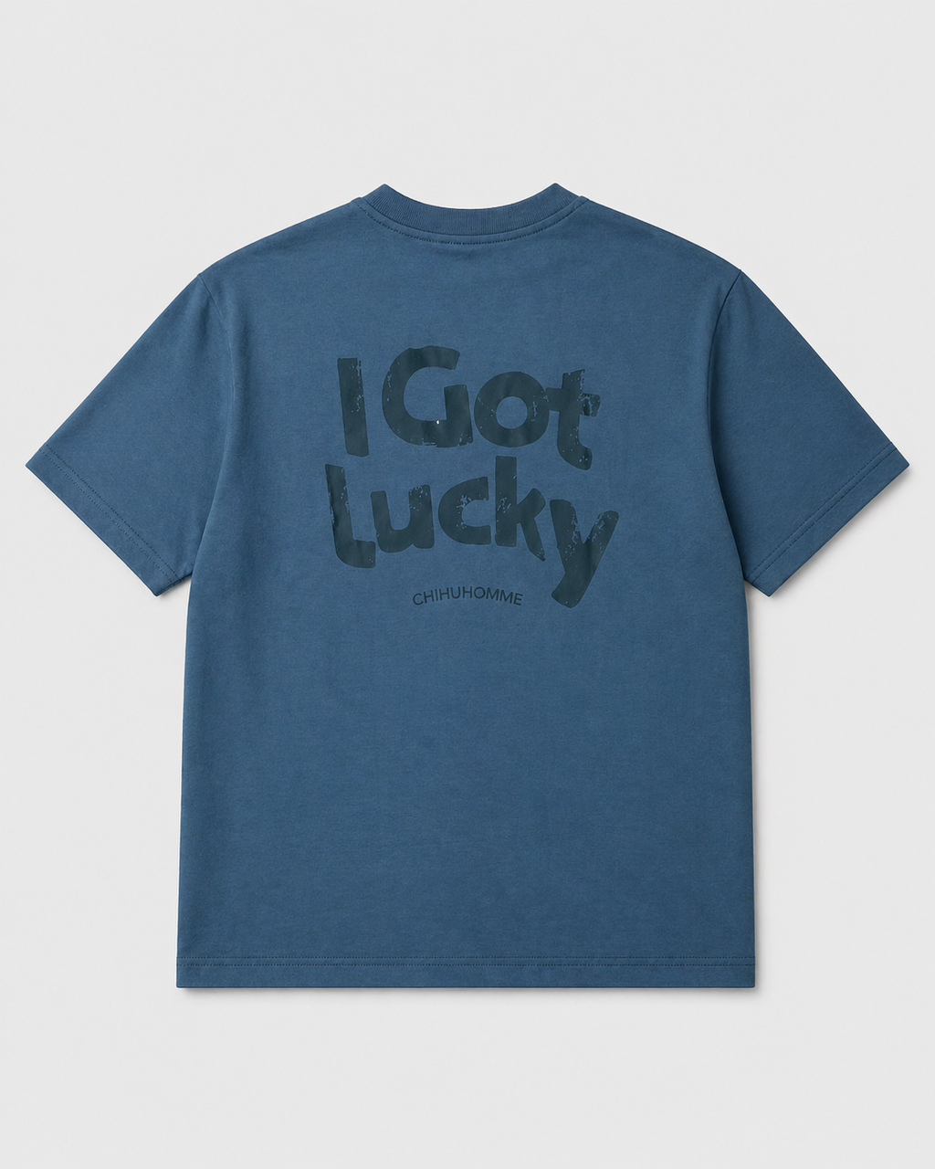 I GOT LUCKY OVERSIZED BABY BLUE T-SHIRT 1401