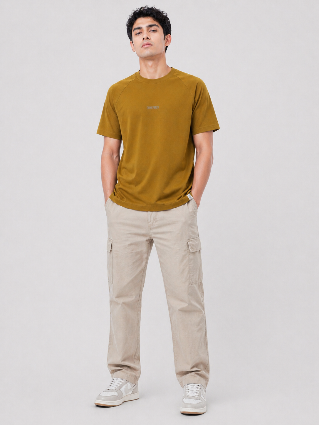 GONXGON NORMAL SIZED MUSTARD T SHIRT 1402