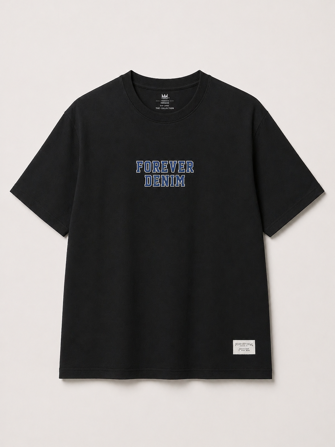 FOREVER DENIM OVERSIZED BLACK T-SHIRT 1404