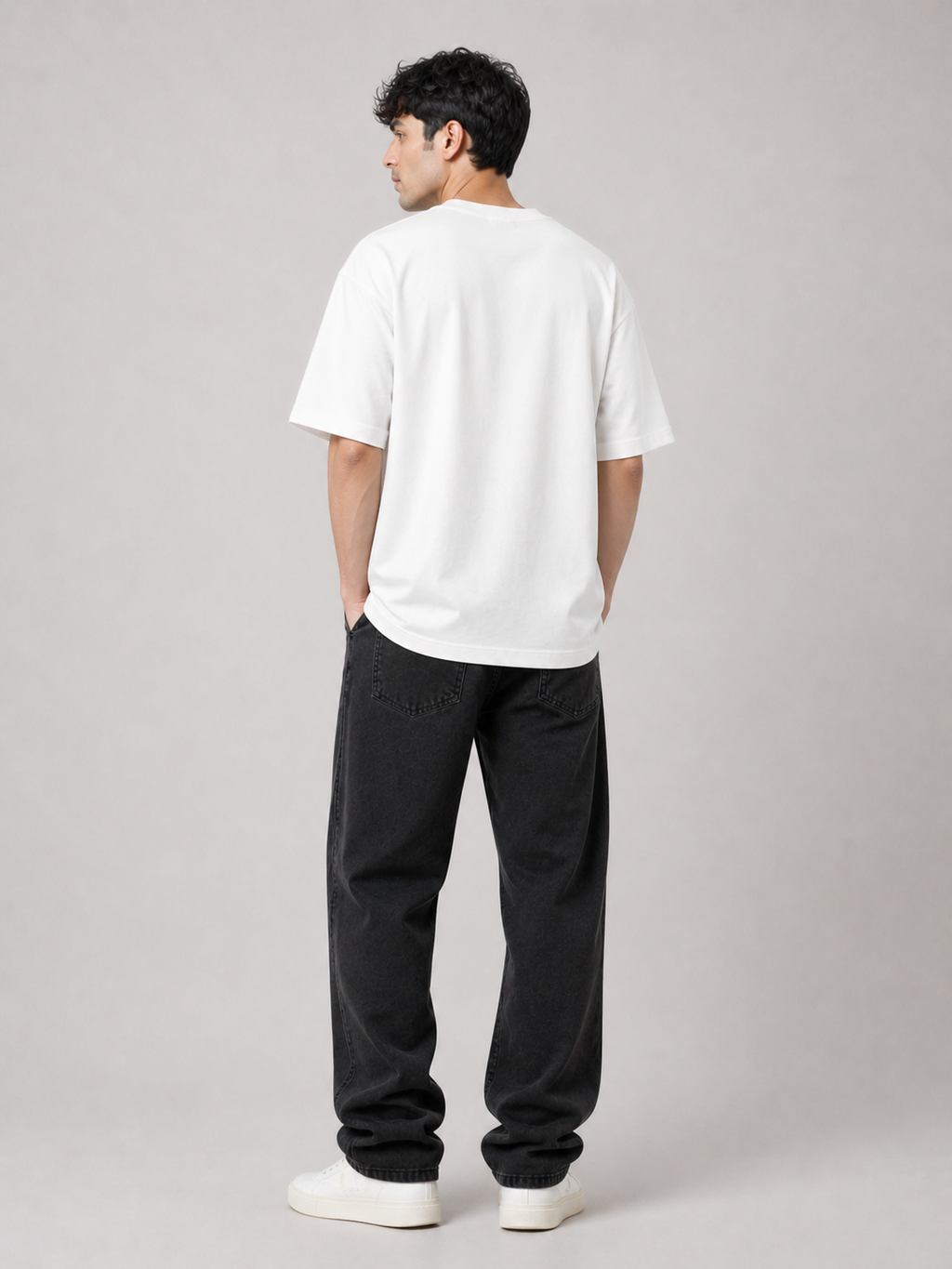 FOREVER DENIM OVERSIZED WHITE T-SHIRT 1404