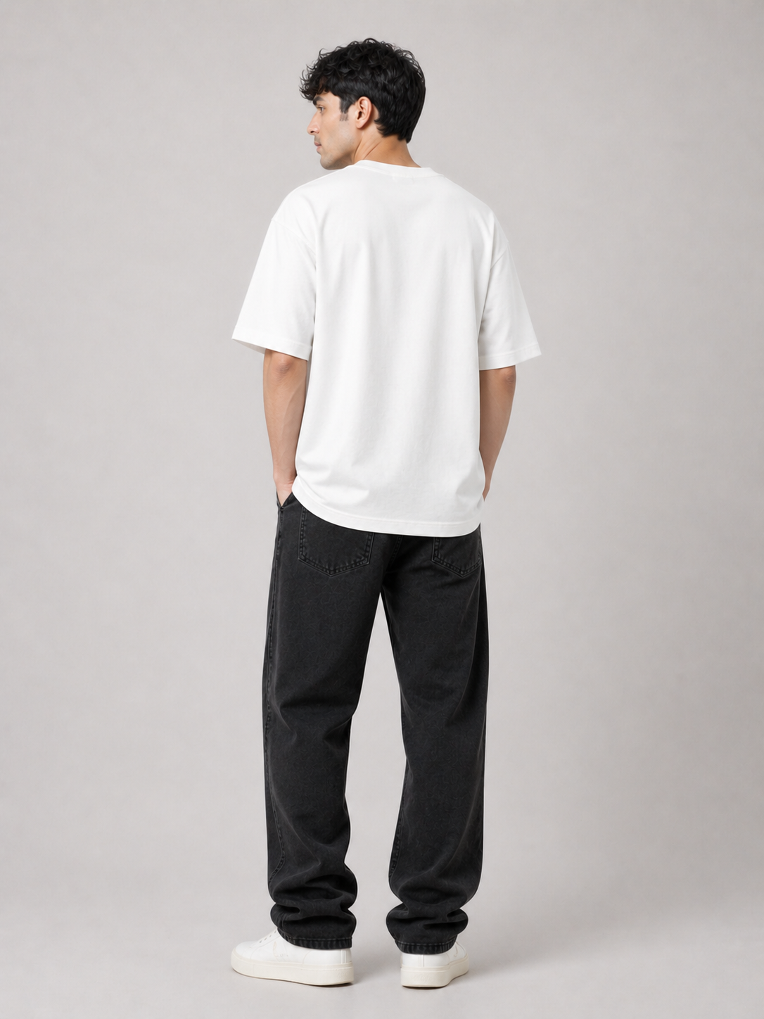 FOREVER DENIM OVERSIZED WHITE T-SHIRT 1404