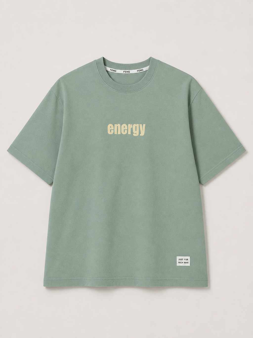 ENERGY OVERSIZED LIGHT GREEN T-SHIRT 1406