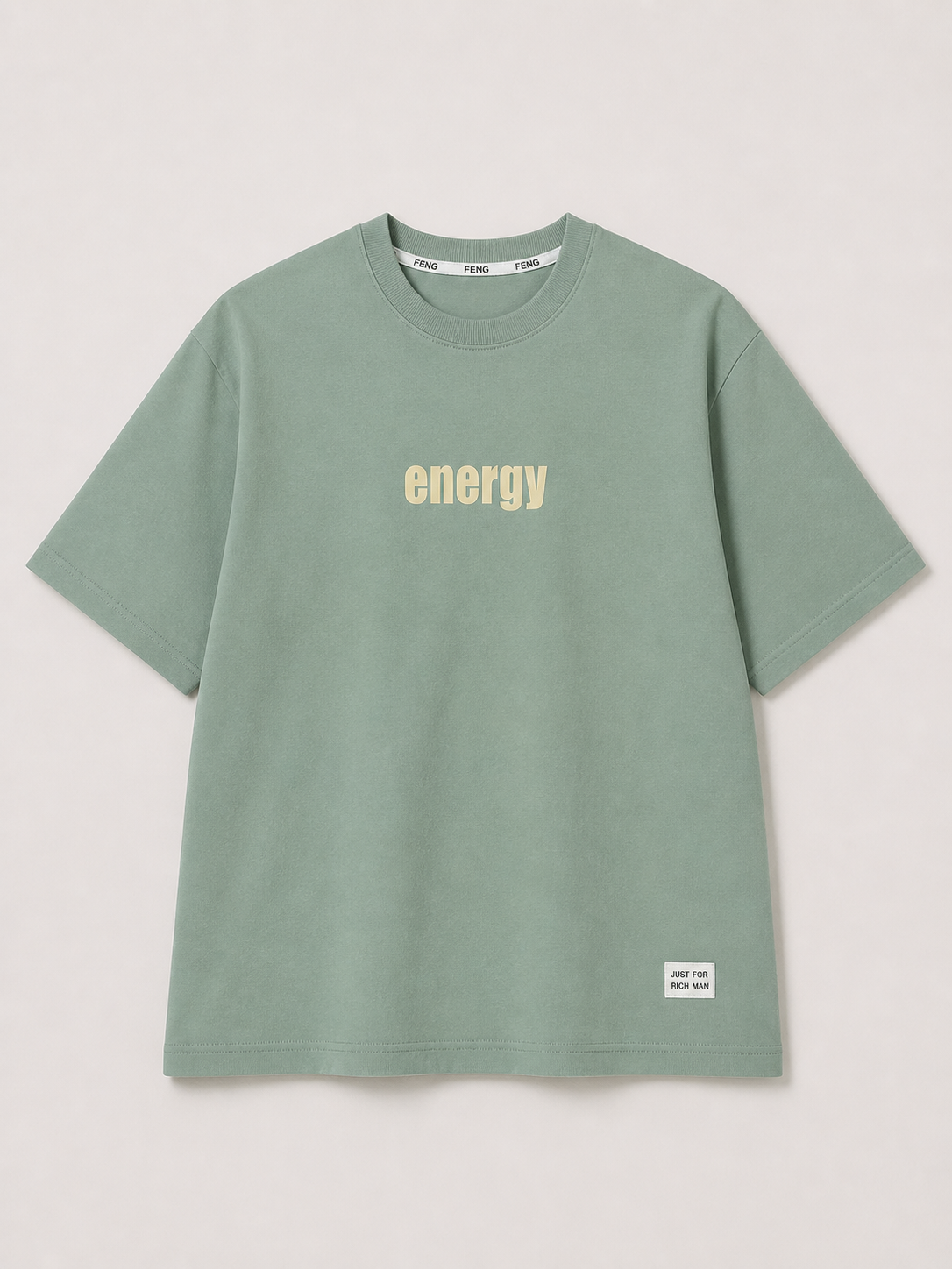 ENERGY OVERSIZED LIGHT GREEN T-SHIRT 1406