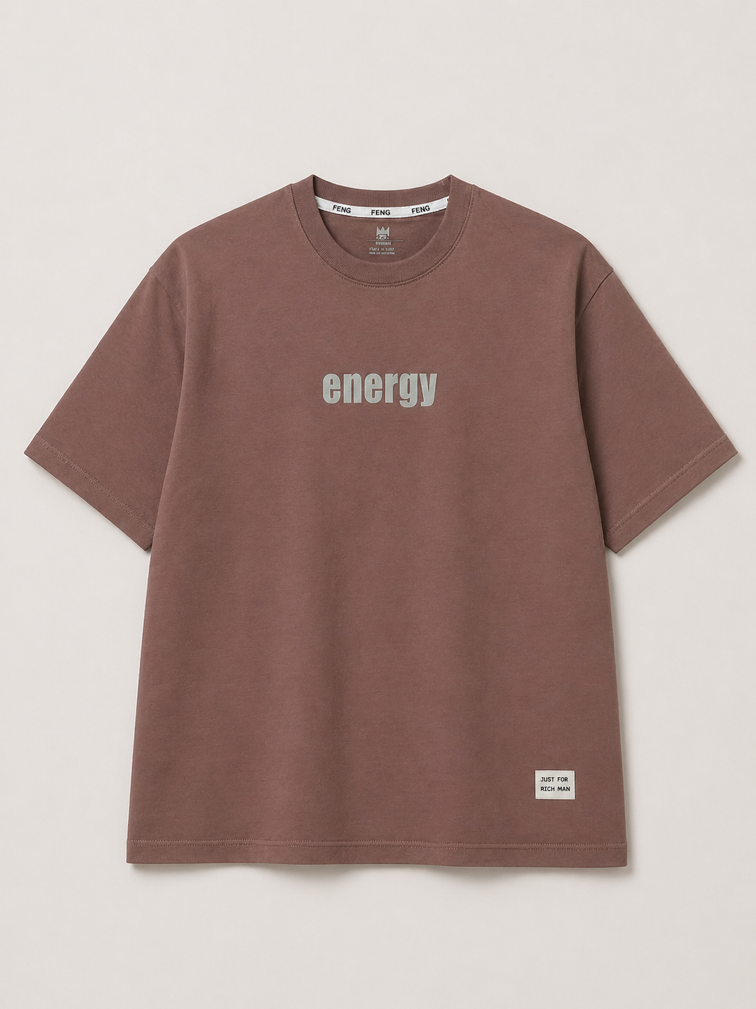 ENERGY OVERSIZED MAUVE T-SHIRT 1406
