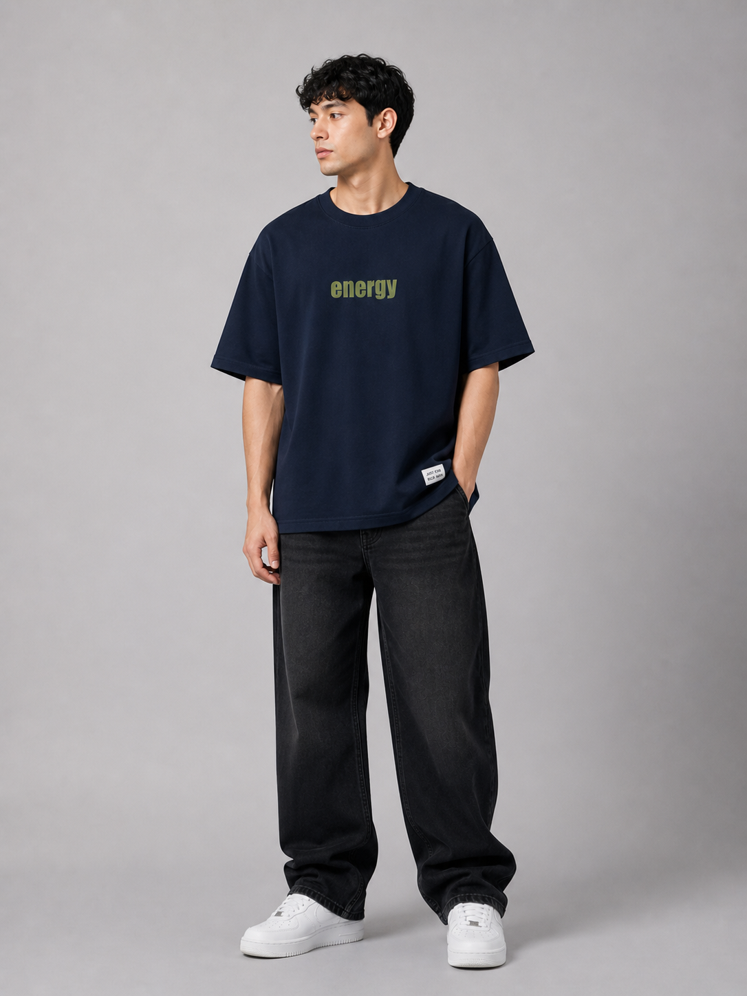 ENERGY OVERSIZED NAVY T-SHIRT 1406