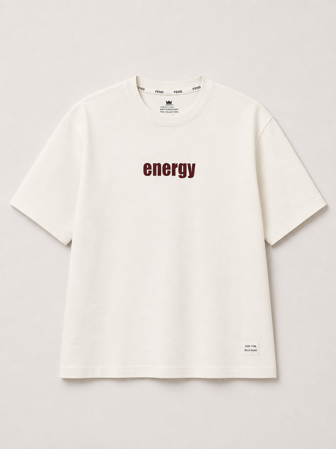 ENERGY OVERSIZED WHITE T-SHIRT 1406