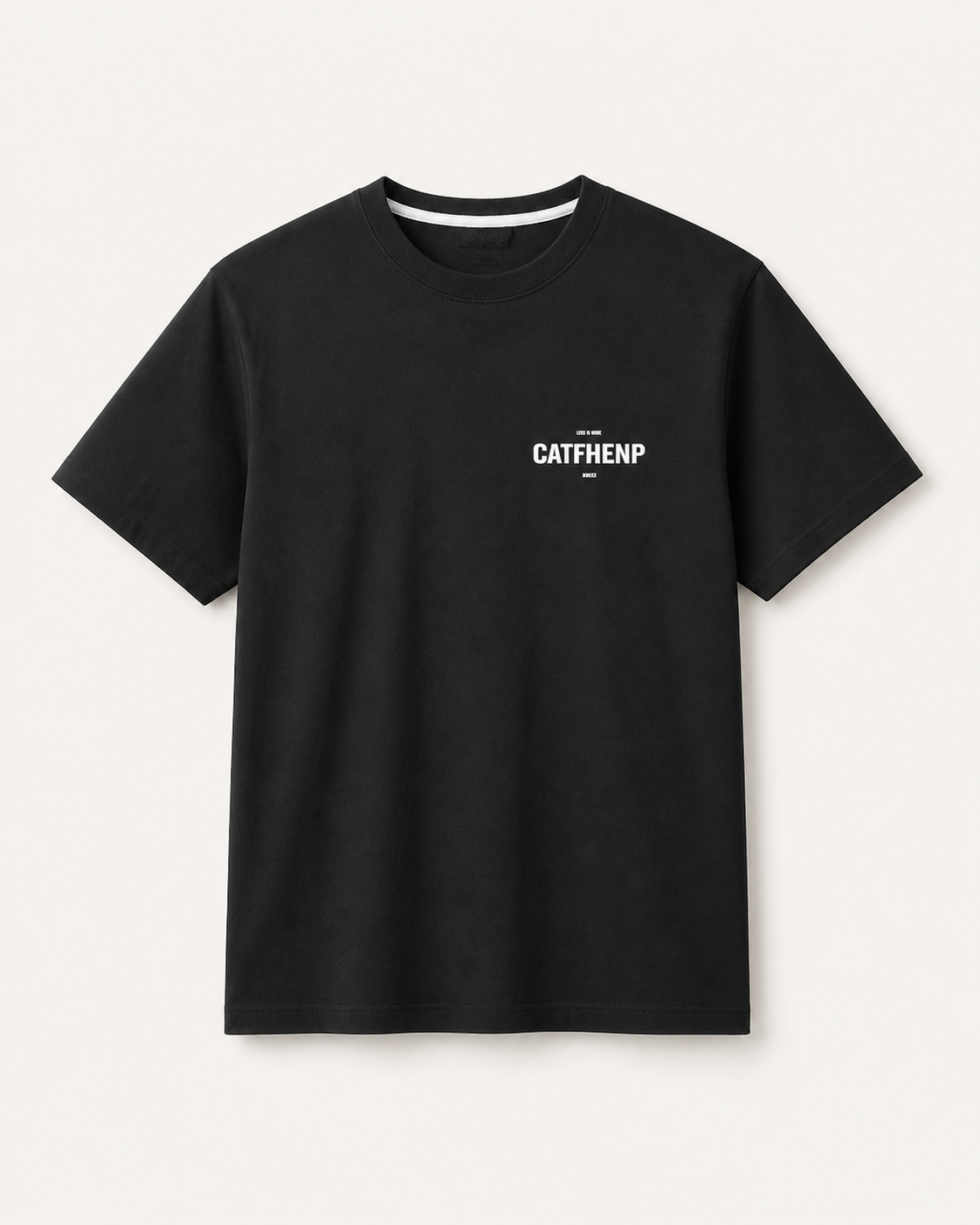 CATFHENP NORMAL FIT BLACK T-SHIRT 1407