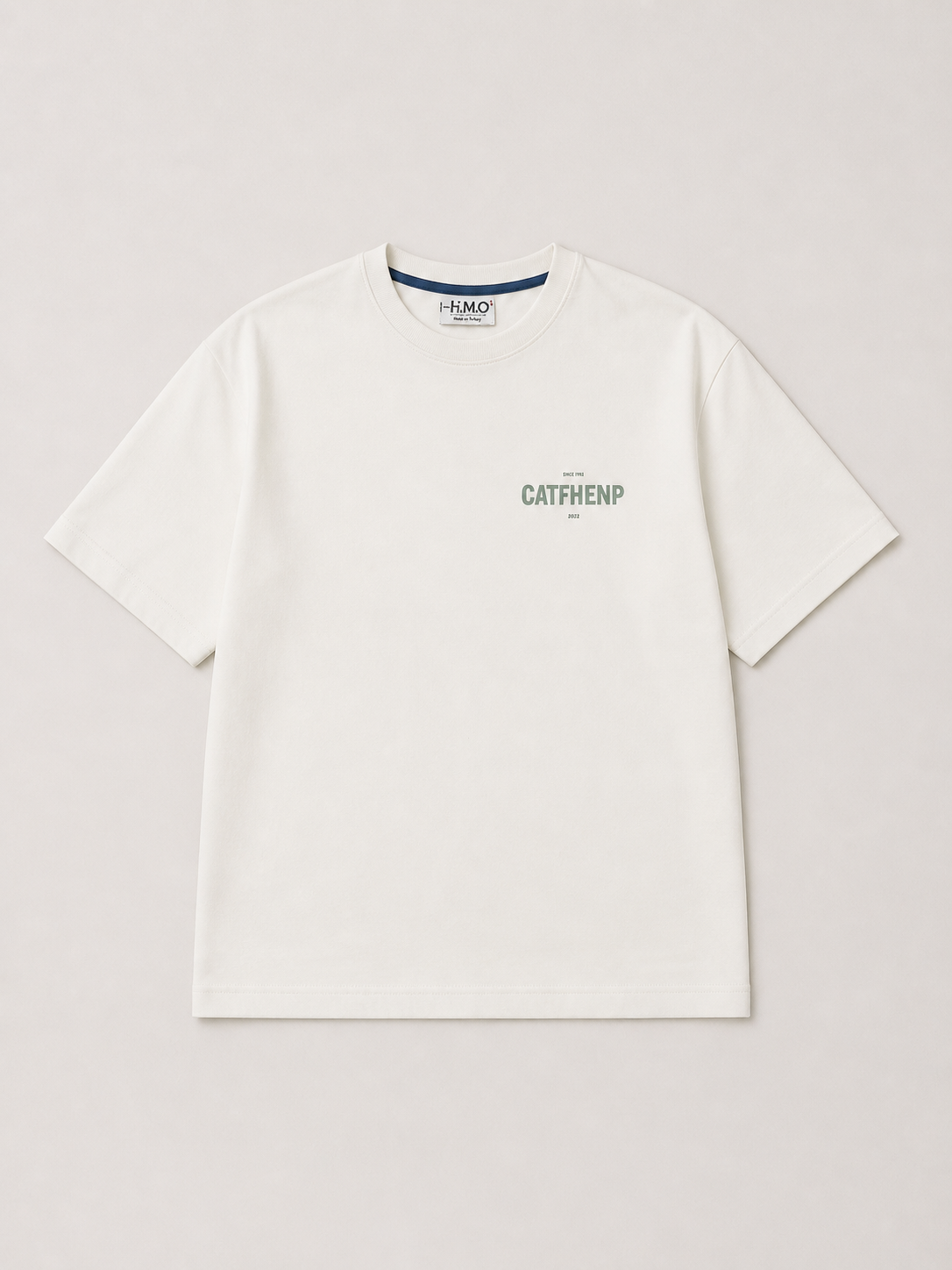 CATFHENP NORMAL FIT WHITE T-SHIRT 1407