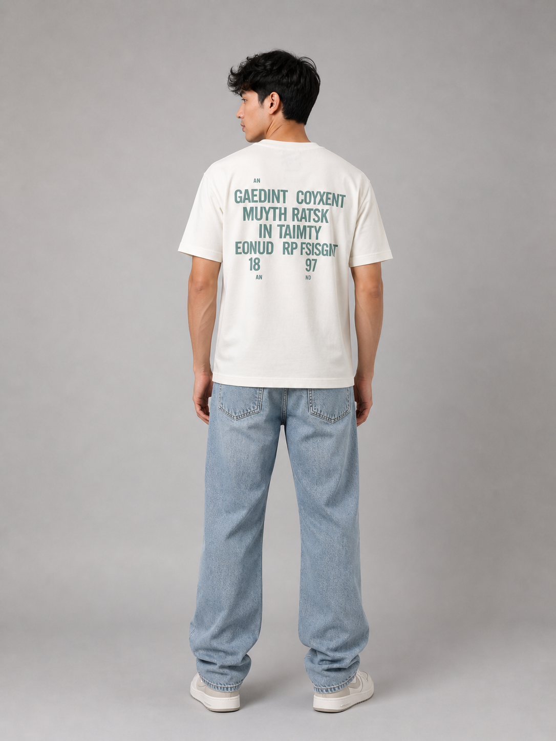 CATFHENP NORMAL FIT WHITE T-SHIRT 1407