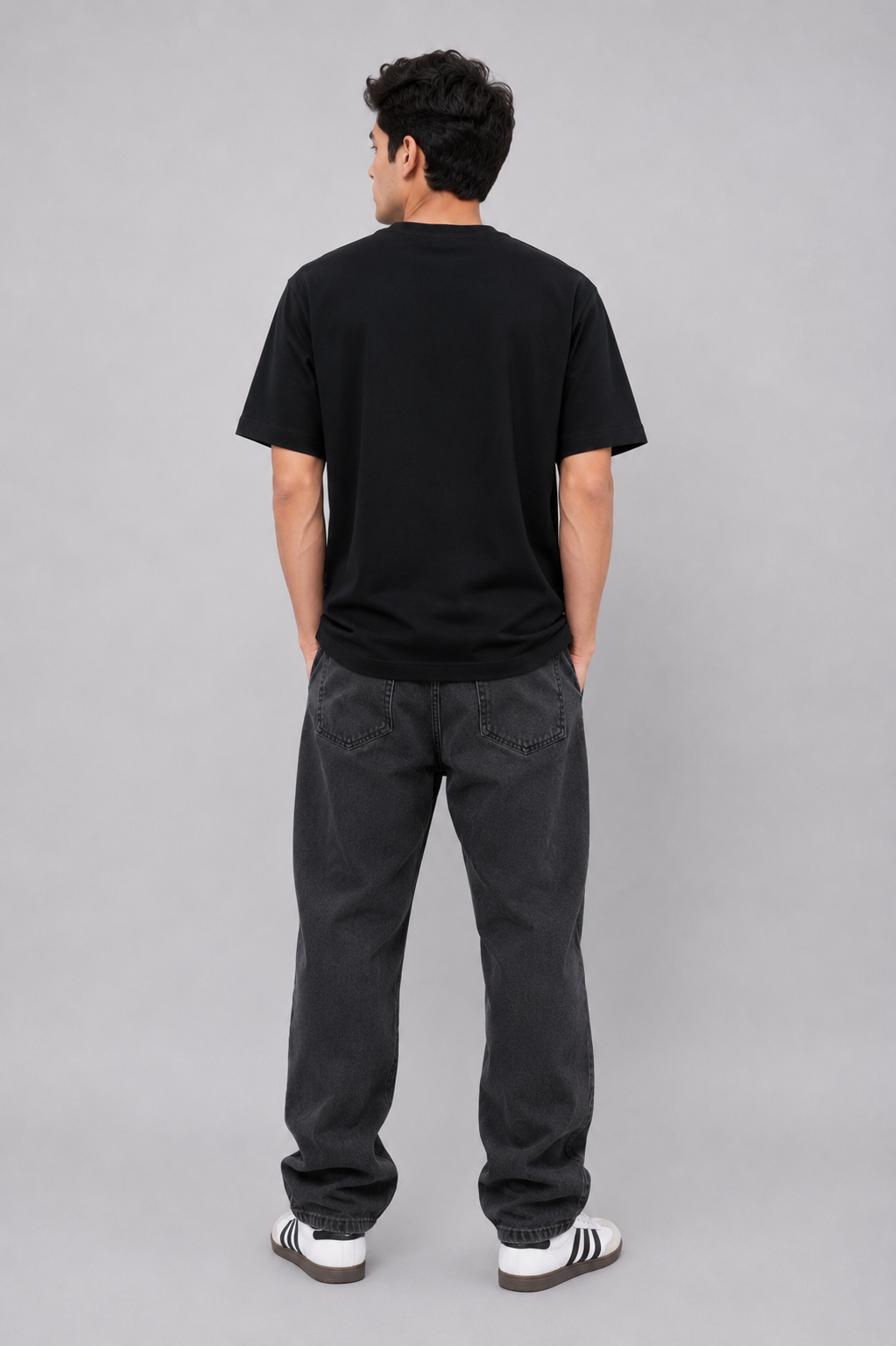 CAT OVERSIZED BLACK T-SHIRT 1408