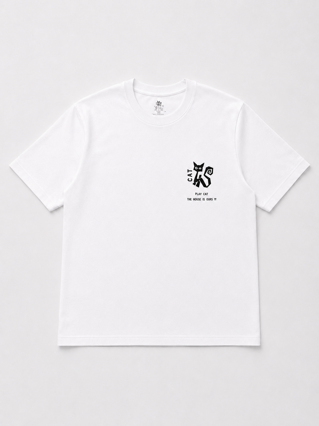 CAT OVERSIZED WHITE T-SHIRT 1408