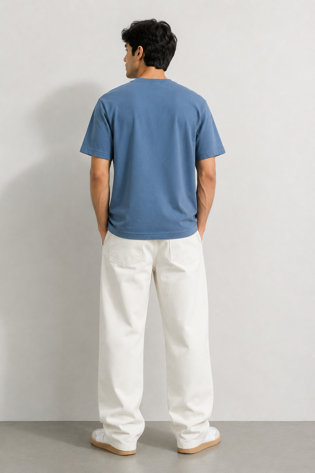 ANSALPIC NORMAL FIT BABY BLUE T-SHIRT 1409
