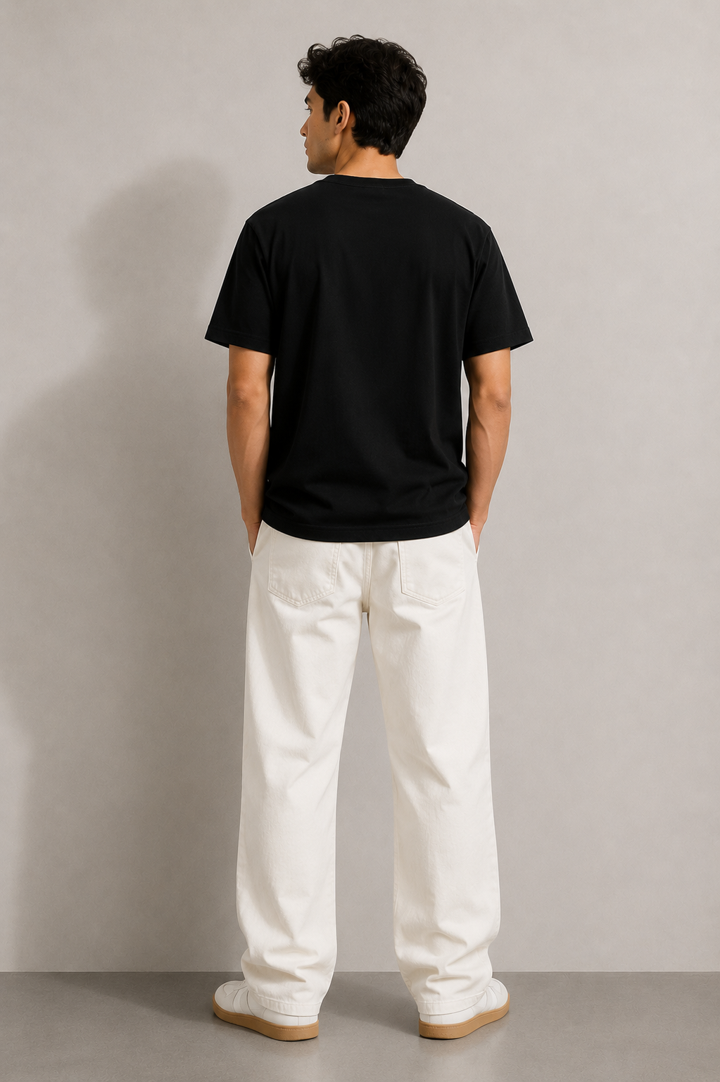 ANSALPIC NORMAL FIT BLACK T-SHIRT 1409