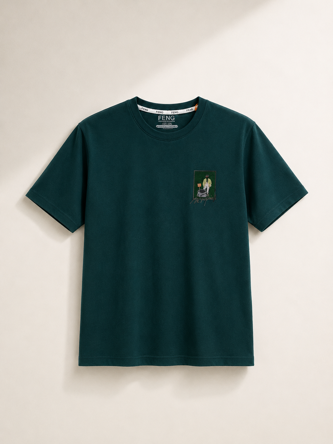 ANSALPIC NORMAL FIT DARK GREEN T-SHIRT 1409