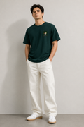 ANSALPIC NORMAL FIT DARK GREEN T-SHIRT 1409