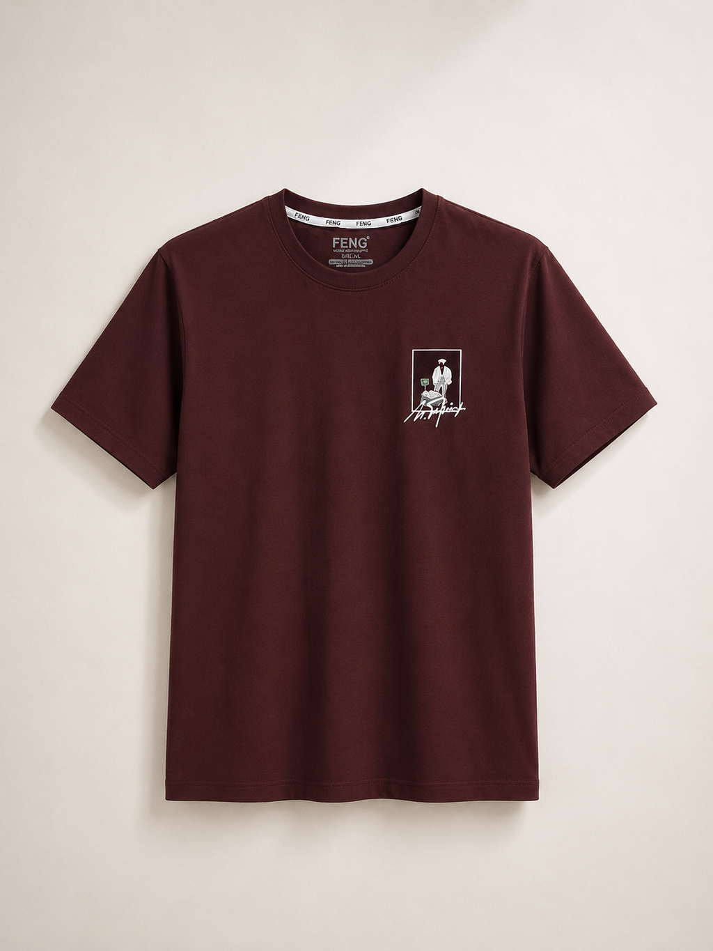 ANSALPIC NORMAL FIT MAROON T-SHIRT 1409