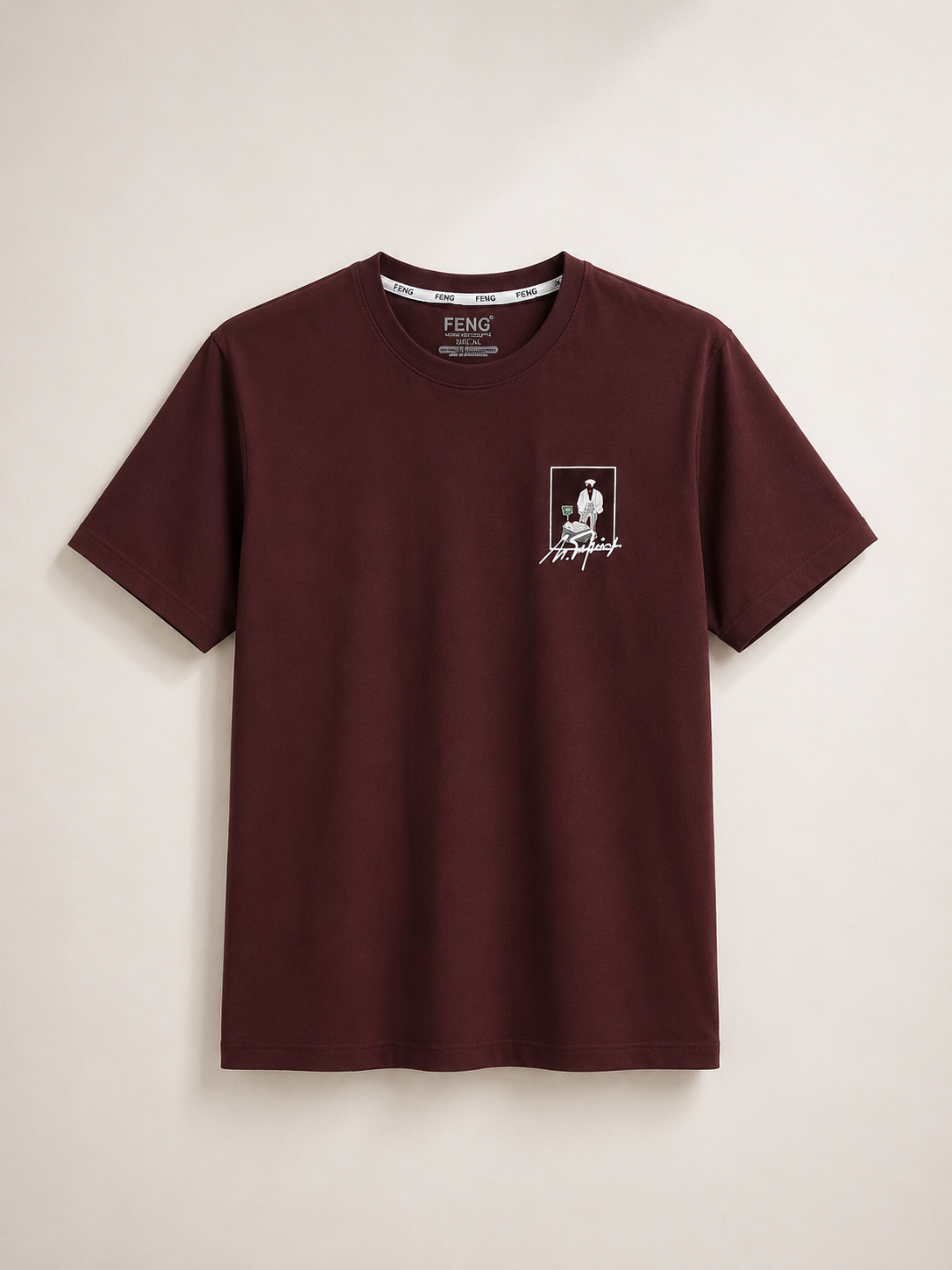 ANSALPIC NORMAL FIT MAROON T-SHIRT 1409