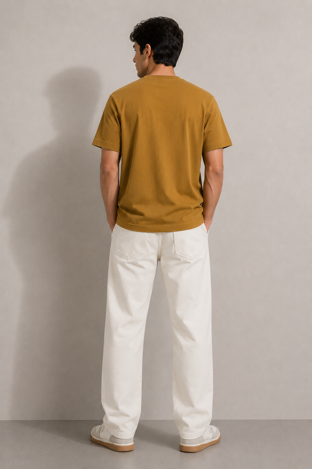 ANSALPIC NORMAL FIT MUSTARD T-SHIRT 1409