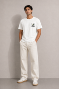 ANSALPIC NORMAL FIT WHITE T-SHIRT 1409