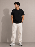 SOMETIMES NORMAL FIT BLACK T-SHIRT 1414