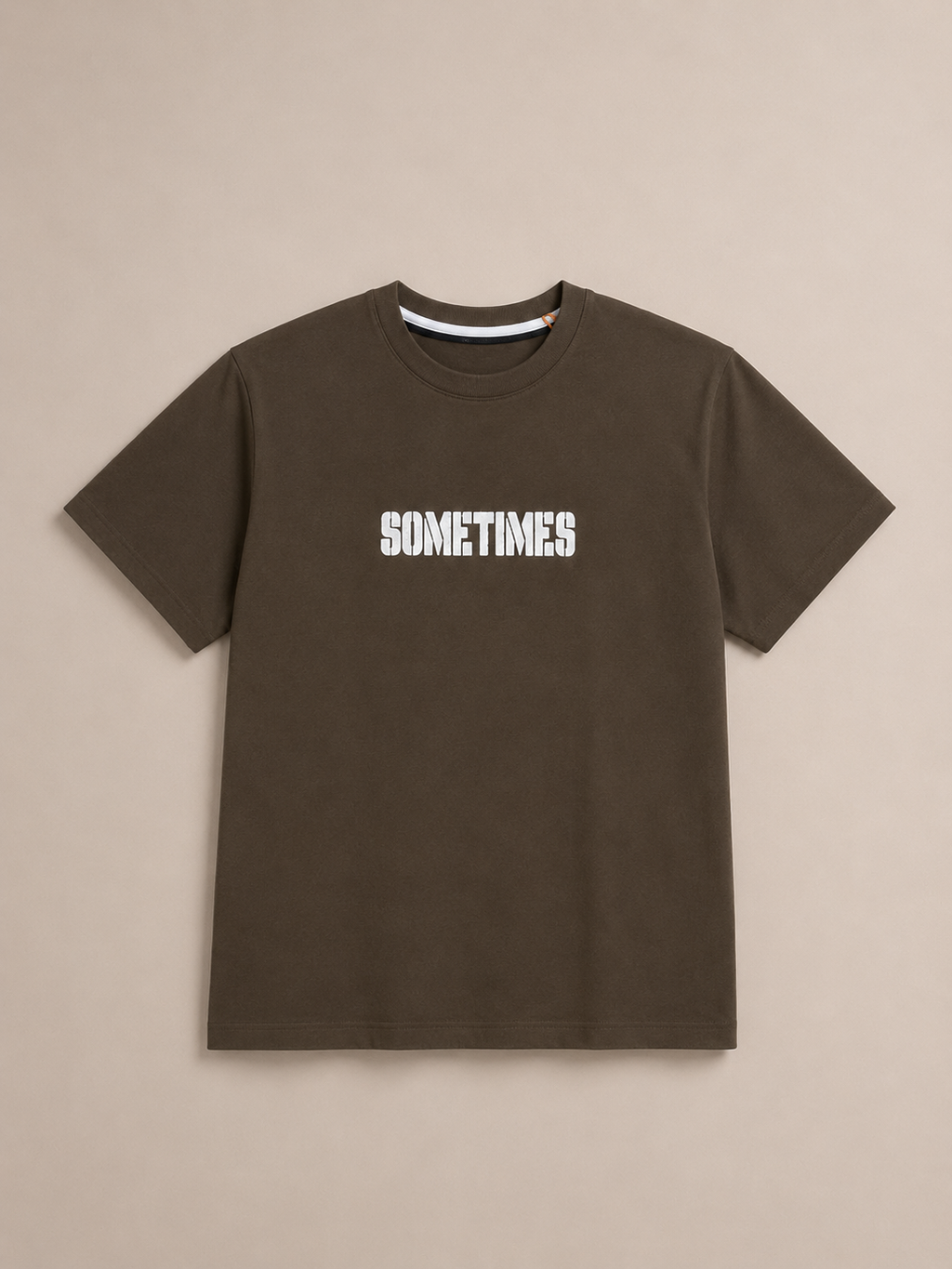 SOMETIMES NORMAL FIT COFFEE T-SHIRT 1414