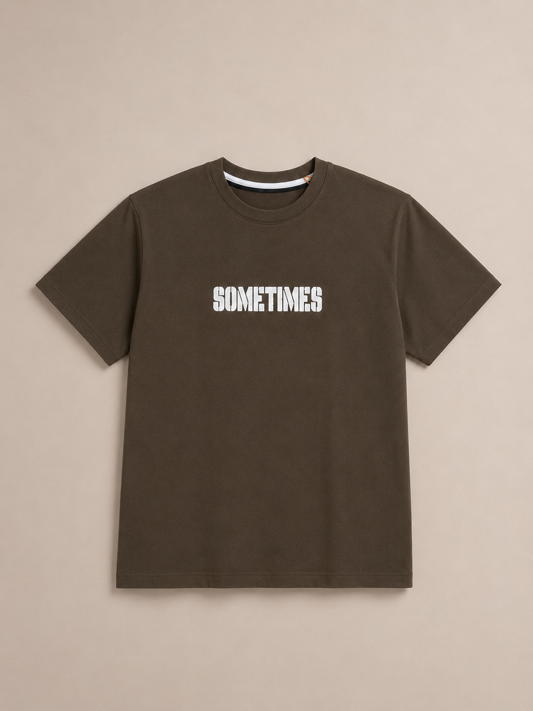 SOMETIMES NORMAL FIT COFFEE T-SHIRT 1414