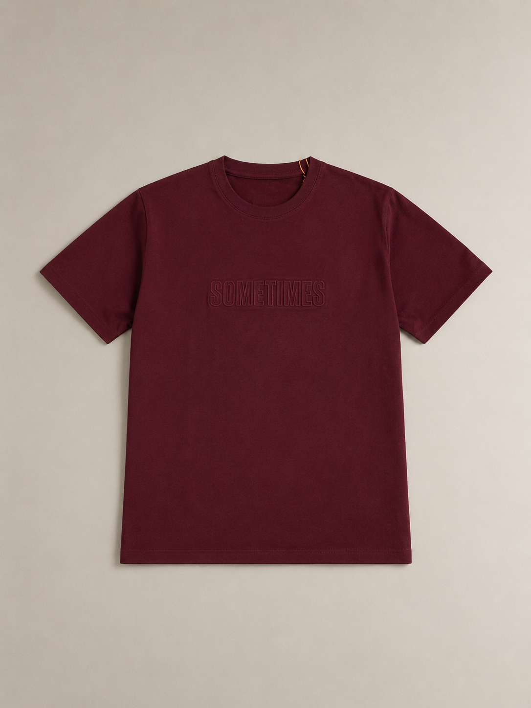 SOMETIMES NORMAL FIT MAROON T-SHIRT 1414