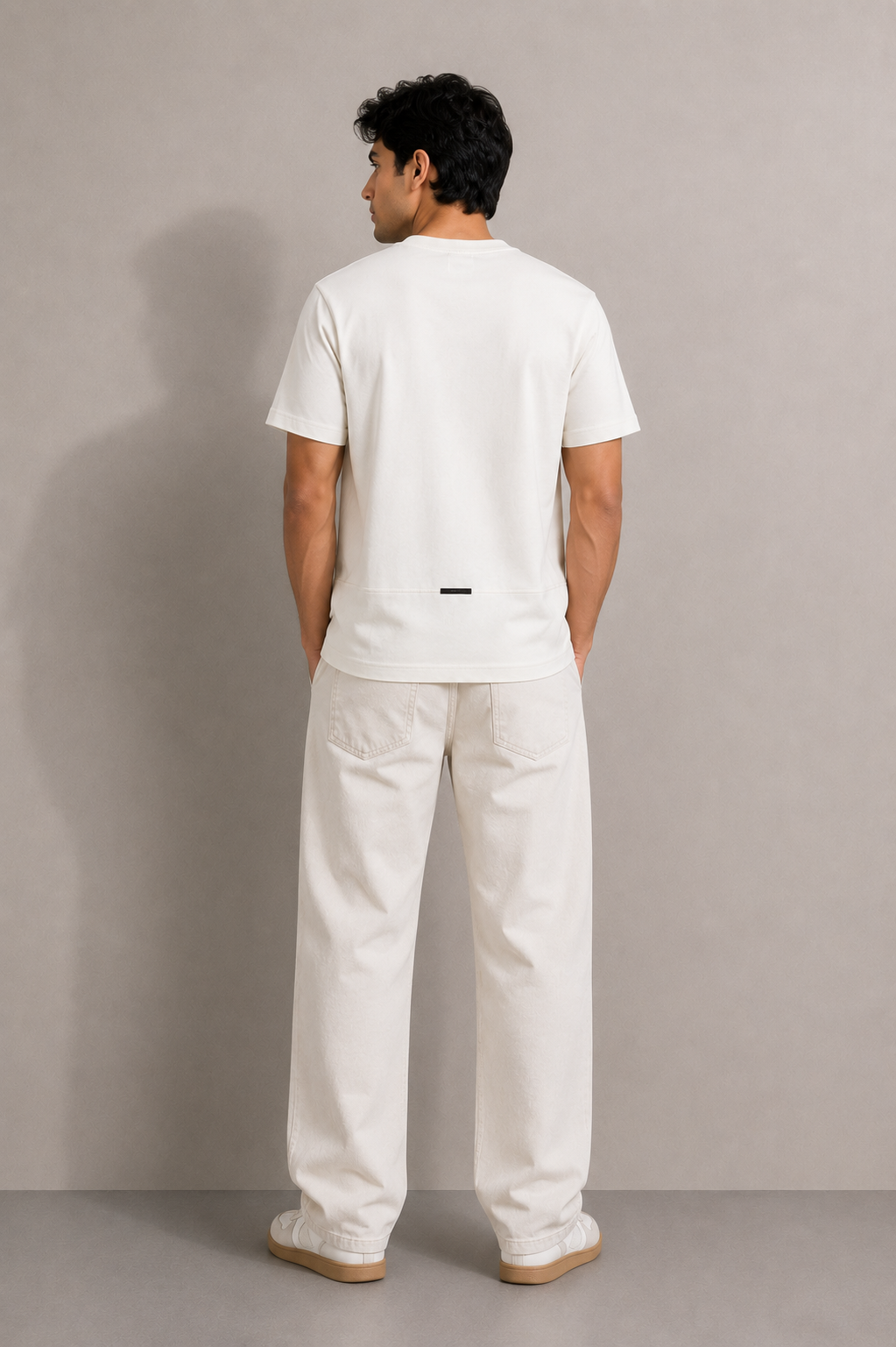 SOMETIMES NORMAL FIT WHITE T-SHIRT 1414