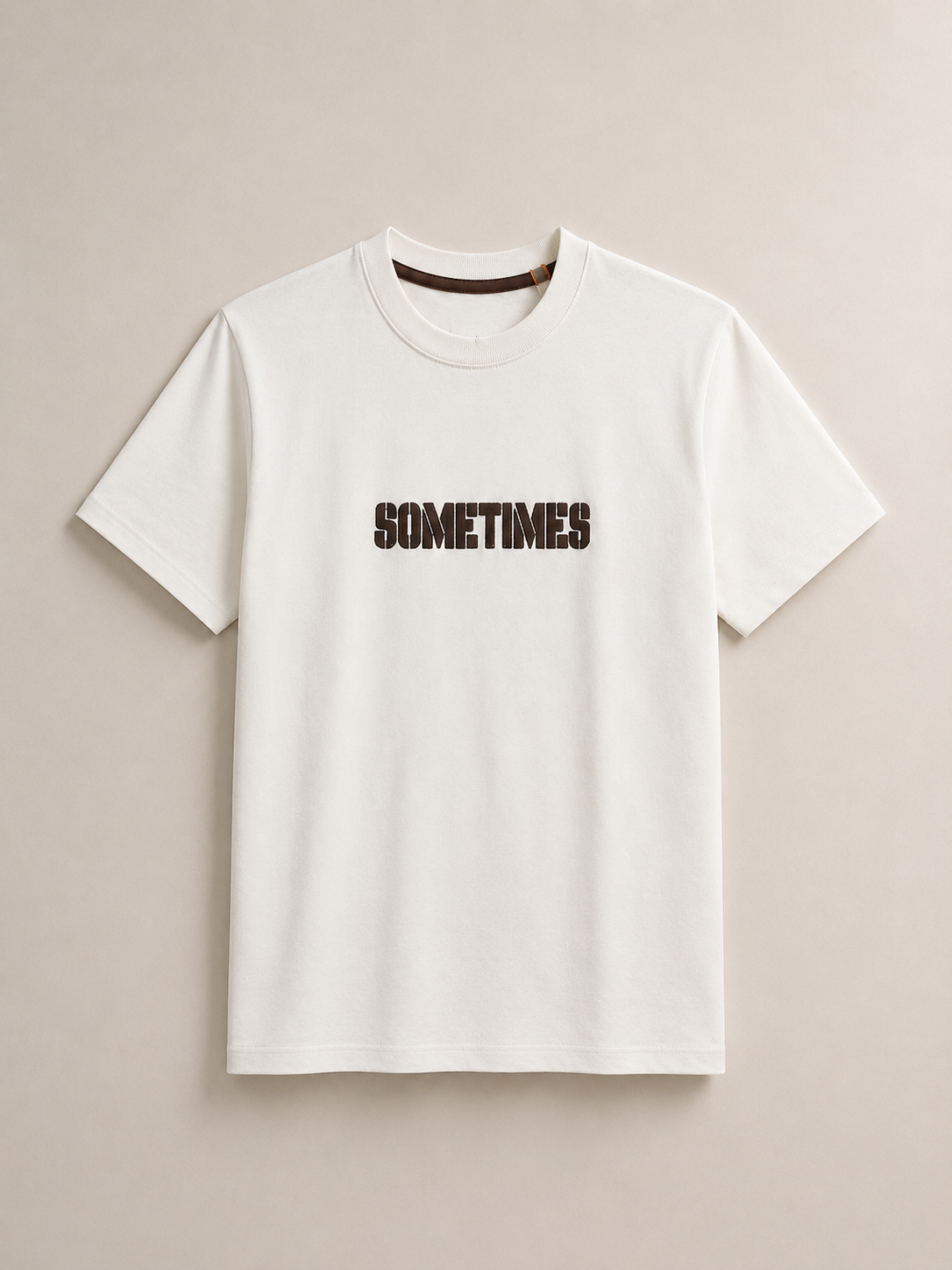 SOMETIMES NORMAL FIT WHITE T-SHIRT 1414