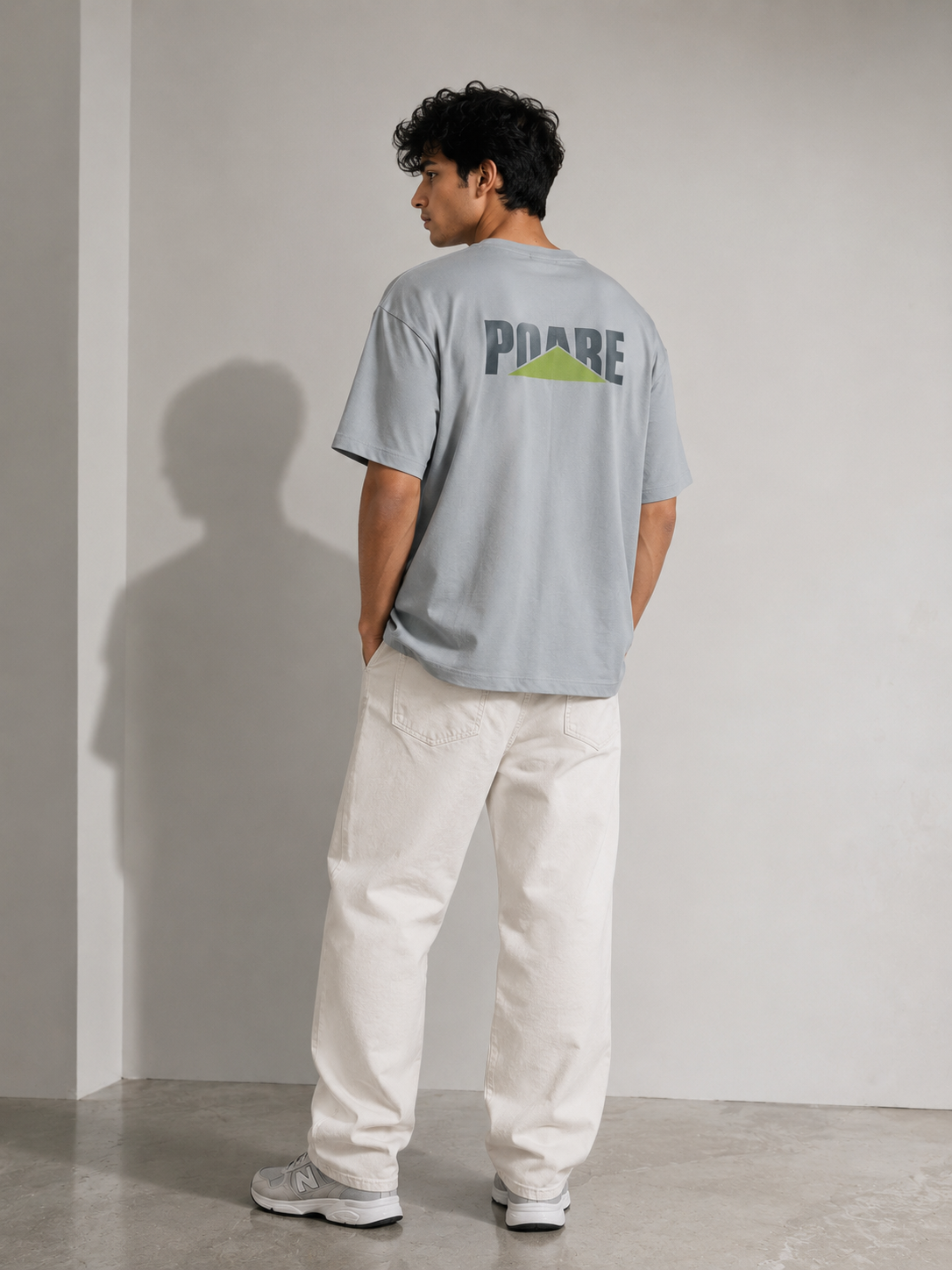 POARE NORMAL FIT GREY T-SHIRT 1417