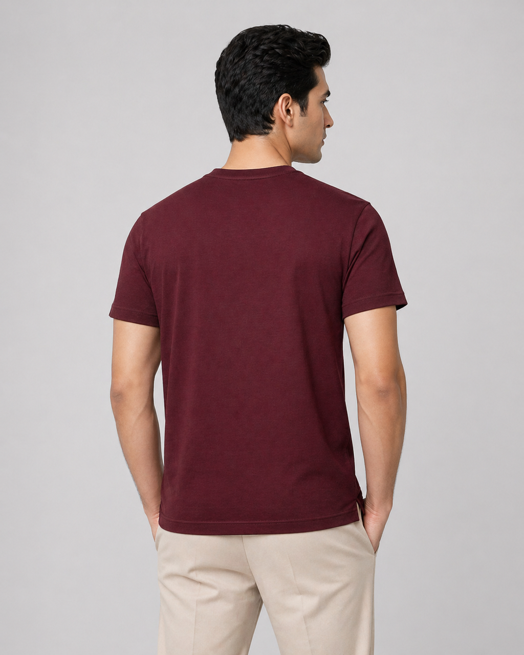 PROJEKT NORMAL FIT MAROON T-SHIRT 1421