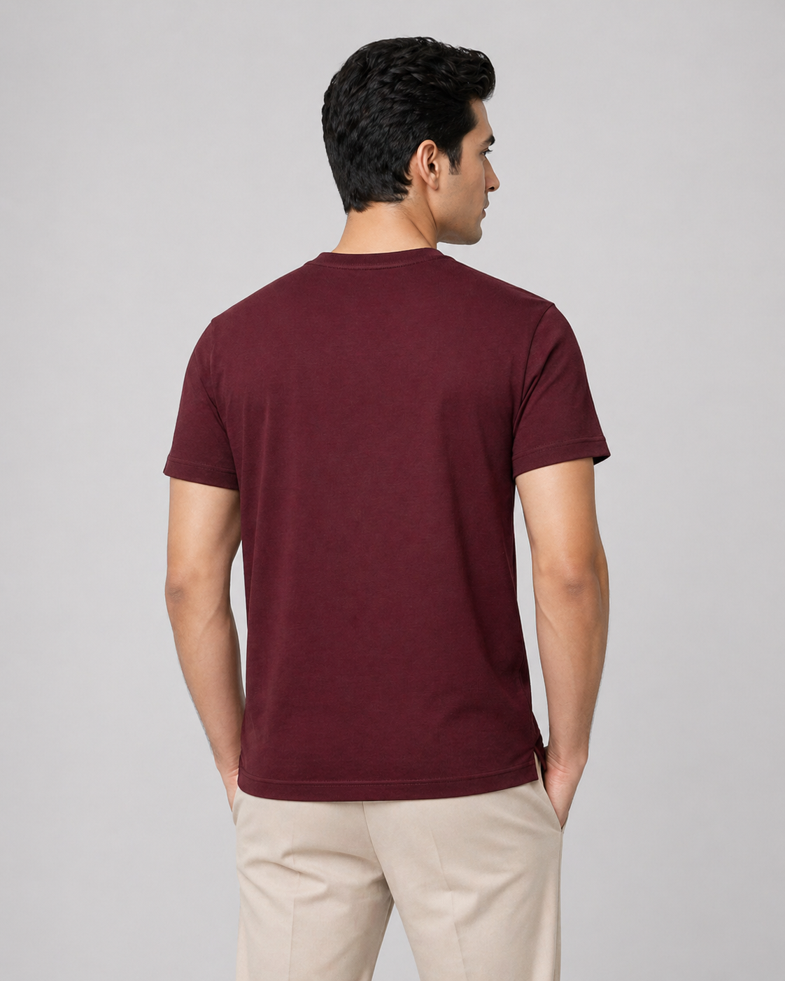 PROJEKT NORMAL FIT MAROON T-SHIRT 1421