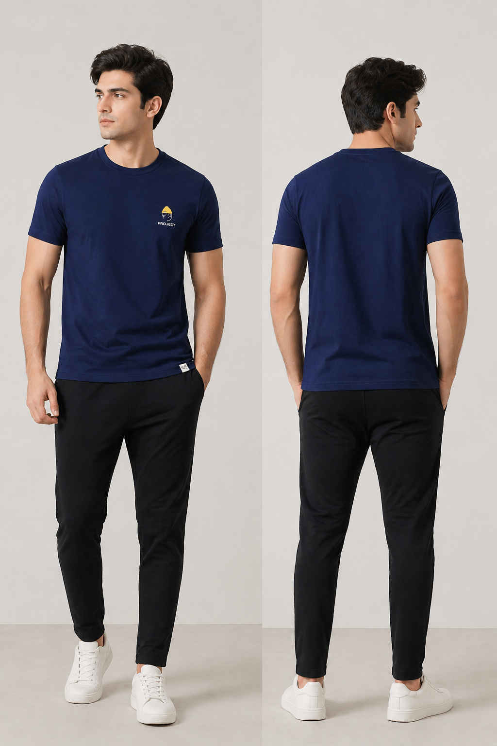 PROJEKT NORMAL FIT NAVY T-SHIRT 1421