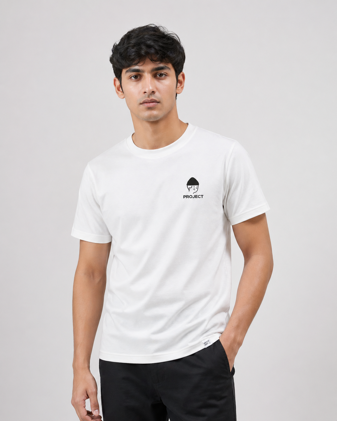 PROJEKT NORMAL FIT WHITE T-SHIRT 1421