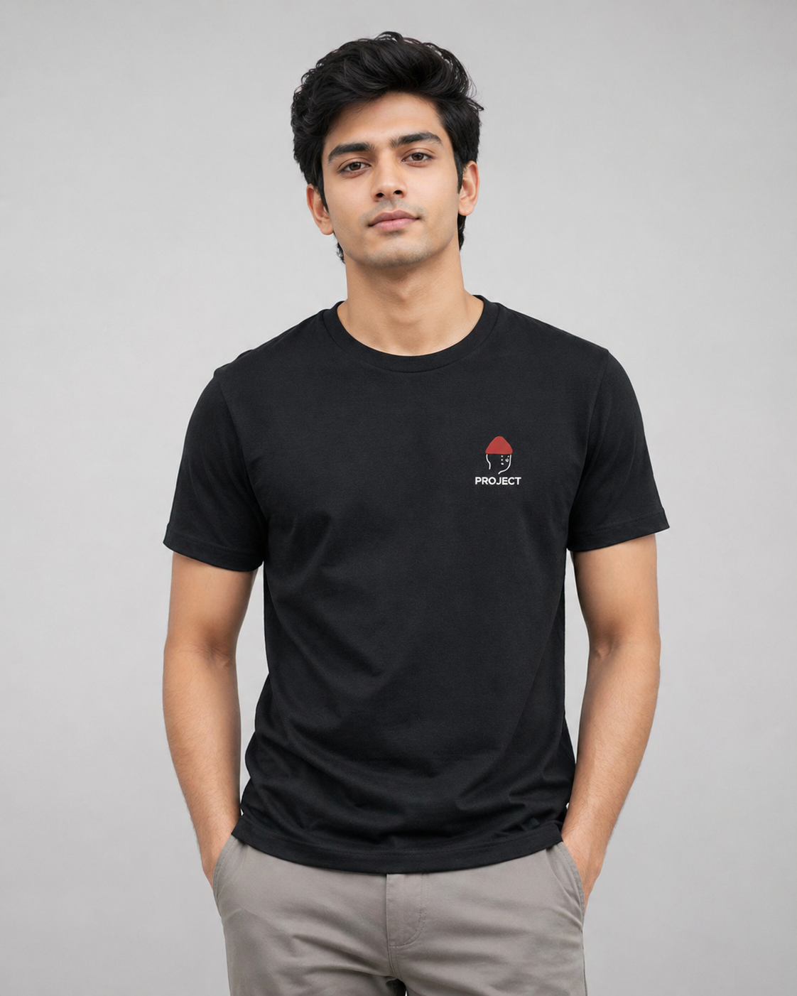 PROJEKT NORMAL FIT BLACK T-SHIRT 1421