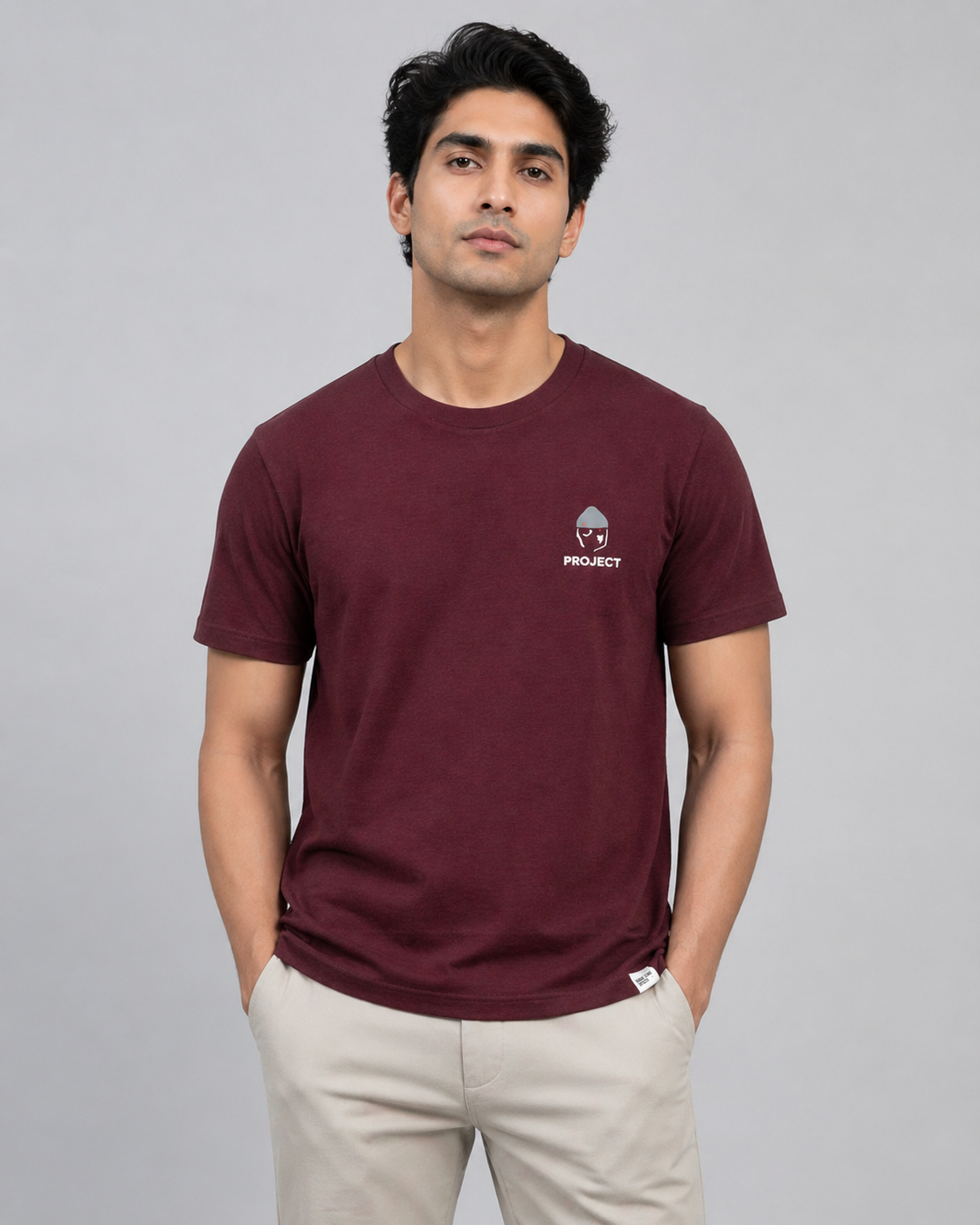 PROJEKT NORMAL FIT MAROON T-SHIRT 1421