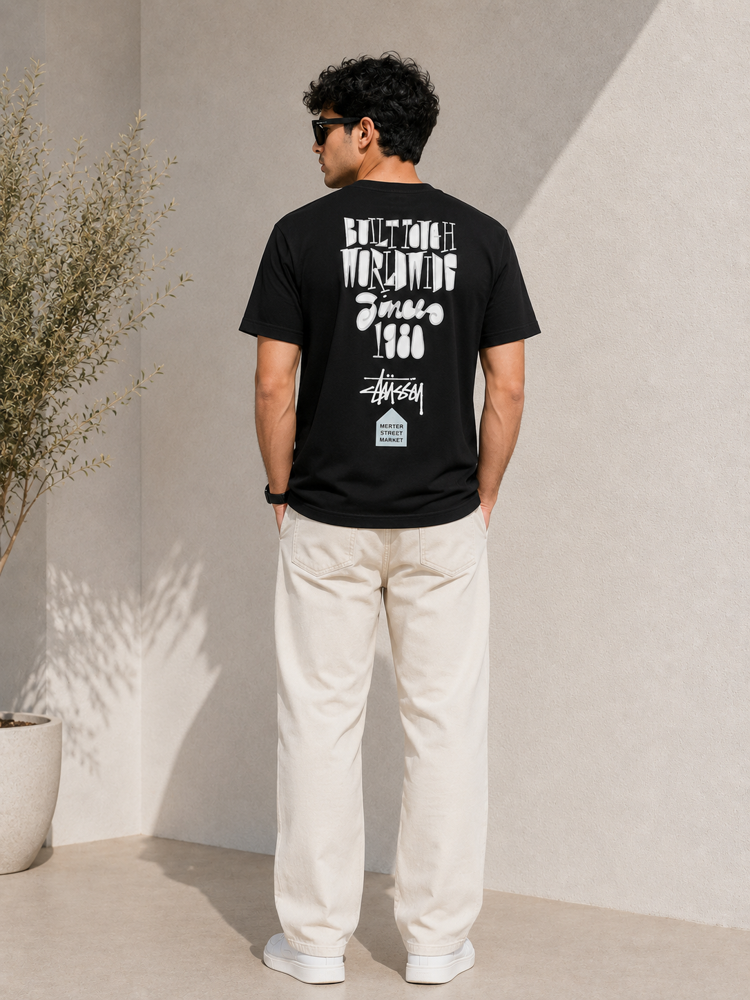 AMSOL OVERSIZE FIT BLACK T-SHIRT 1422
