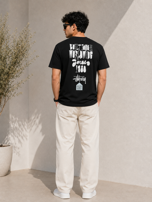 AMSOL OVERSIZE FIT BLACK T-SHIRT 1422