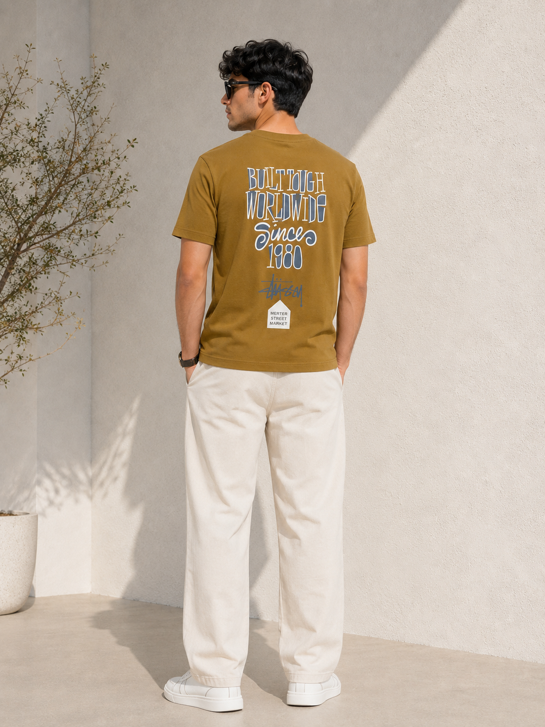 AMSOL OVERSIZE FIT MUSTARD T-SHIRT 1422