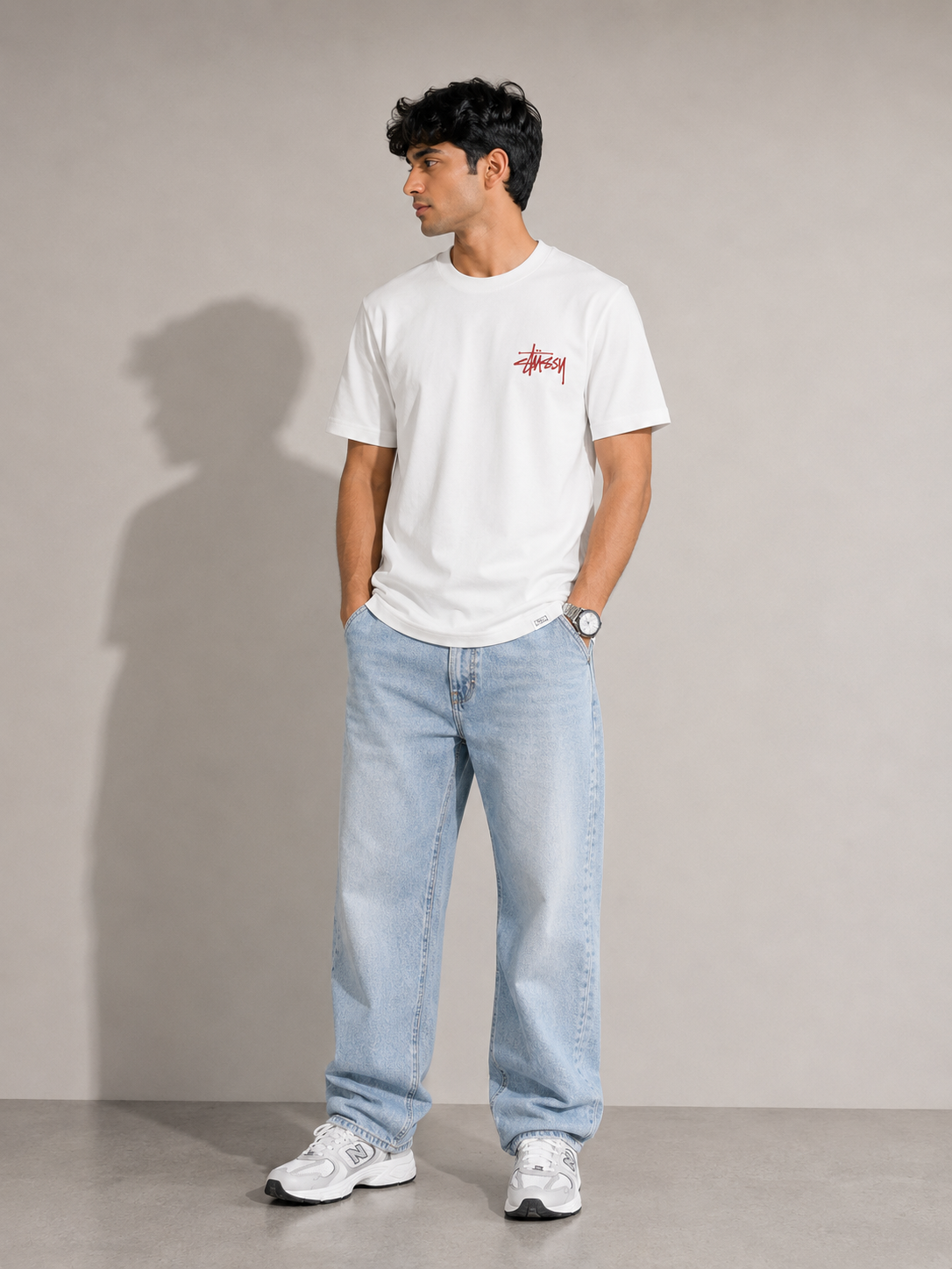 AMSOL OVERSIZE FIT WHITE T-SHIRT 1422