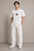 ATMOSPHERE OVERSIZE FIT BEIGE T SHIRT 1423