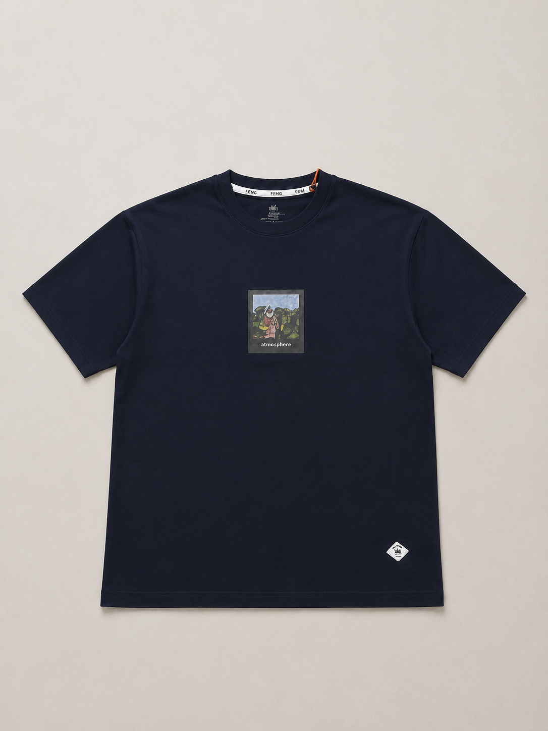 ATMOSPHERE OVERSIZE FIT DARK NAVY T SHIRT 1423