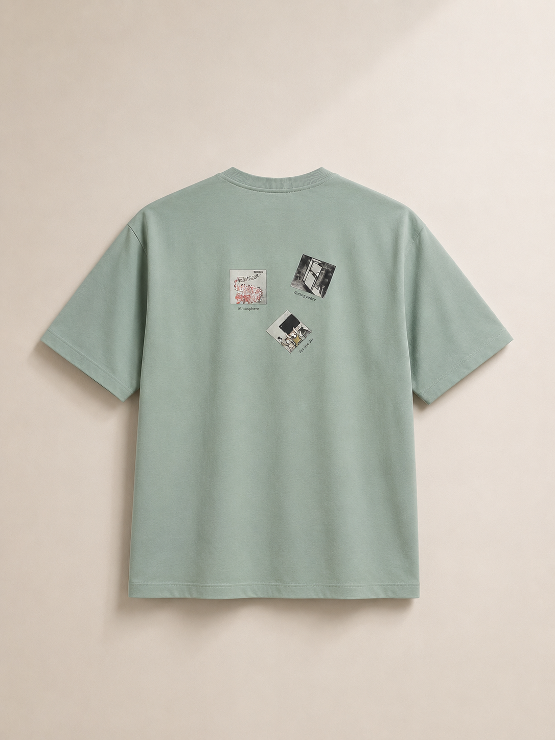 ATMOSPHERE OVERSIZE FIT PASTEL GREEN T SHIRT 1423