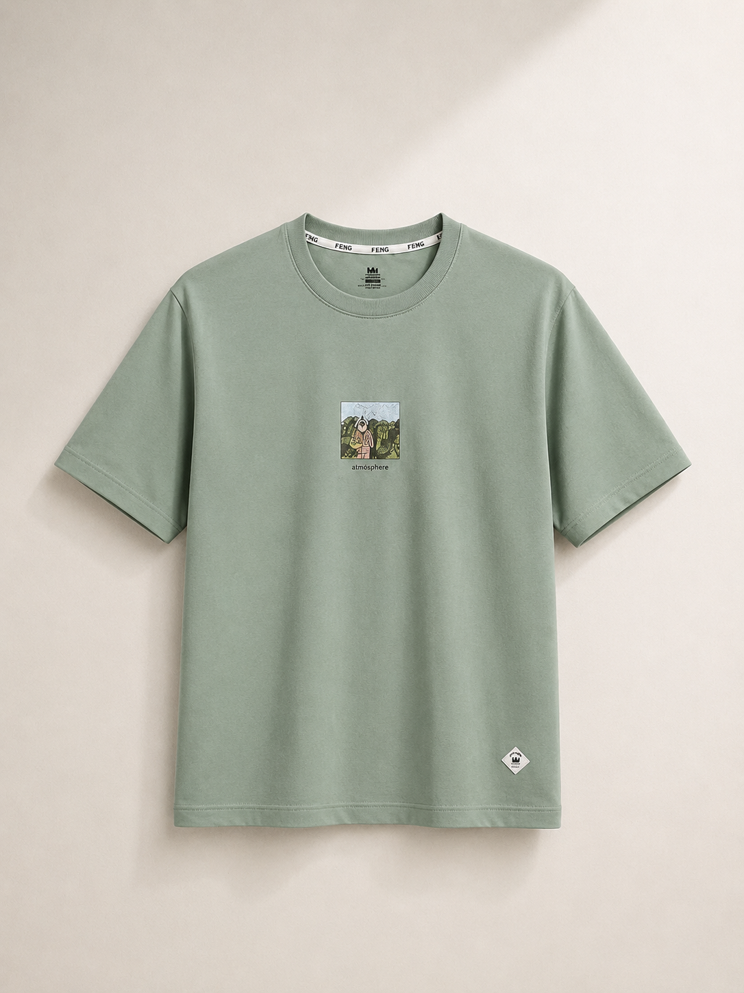 ATMOSPHERE OVERSIZE FIT PASTEL GREEN T SHIRT 1423