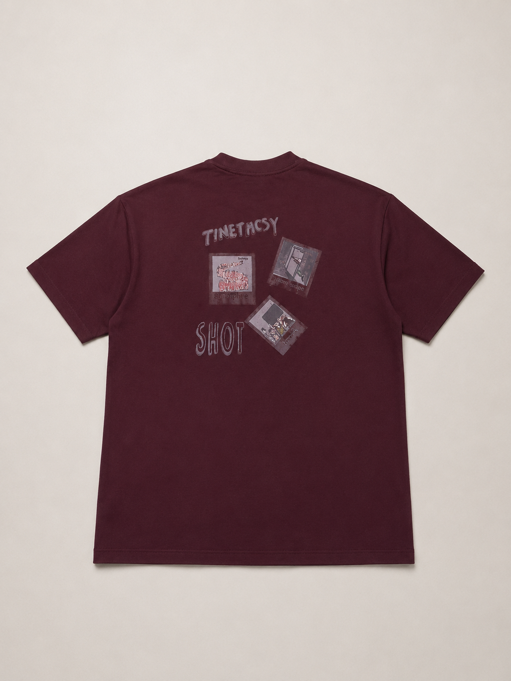 ATMOSPHERE OVERSIZE FIT LIGHT MAROON T SHIRT 1423
