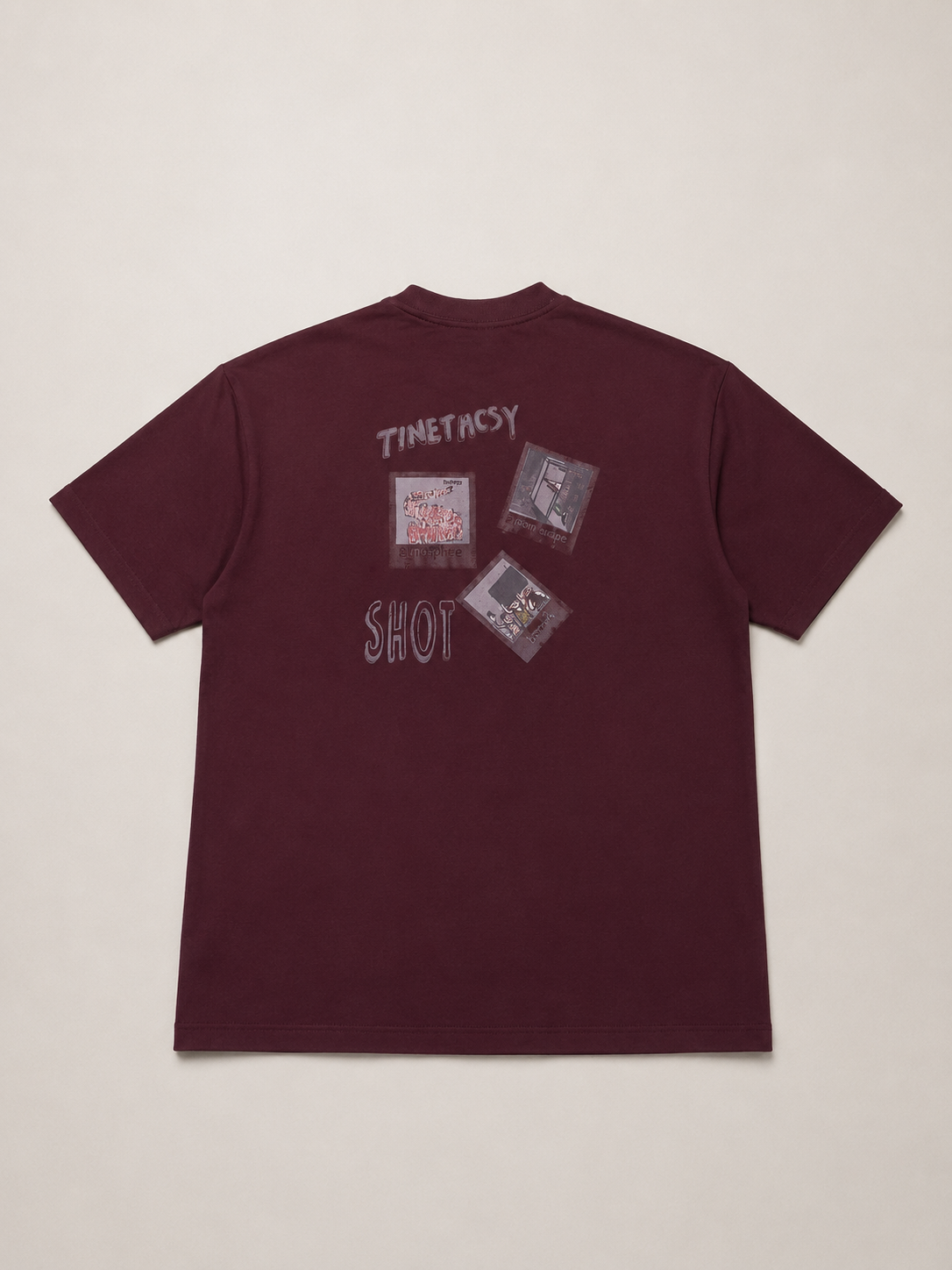 ATMOSPHERE OVERSIZE FIT LIGHT MAROON T SHIRT 1423